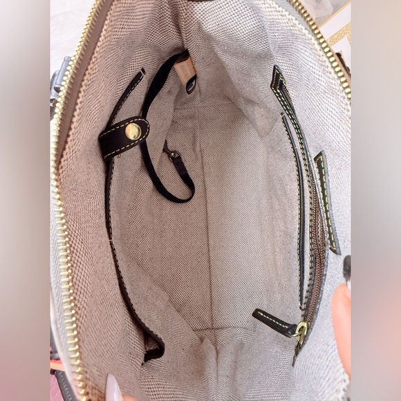 Dooney & Bourke Gray Ostrich Skin Satchel - Picture 11 of 15